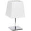  Mini lampe de table chromée avec abat-jour carré en tissu Empire pour chambres à coucher et tables de chevet-1461823606