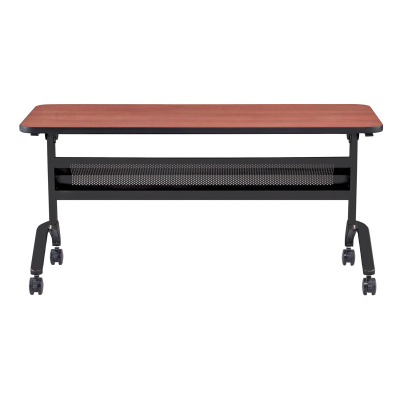 Table de formation Flip-N-Go rectangulaire, LPL, Acajou royal, Noir, noir, noir, noir, H 29 po x L 60 po x l 24 po