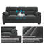 Canapé 3 places, canapé rembourré gris foncé, mobilier de salon moderne-29974168