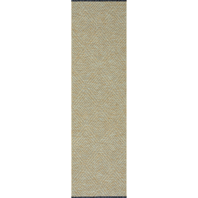 Tapis vert lavable en machine Breneisha, Tapis de couloir 2 pi 3 po x 7 pi 7 po