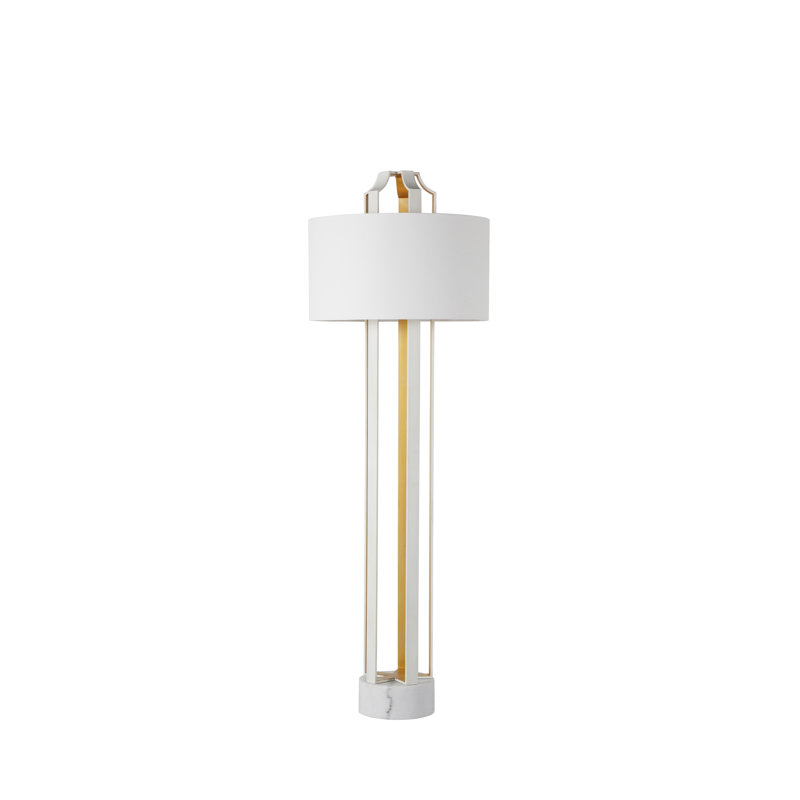 Lampe sur pied traditionnelle corail blanc / doré 80 po Krista