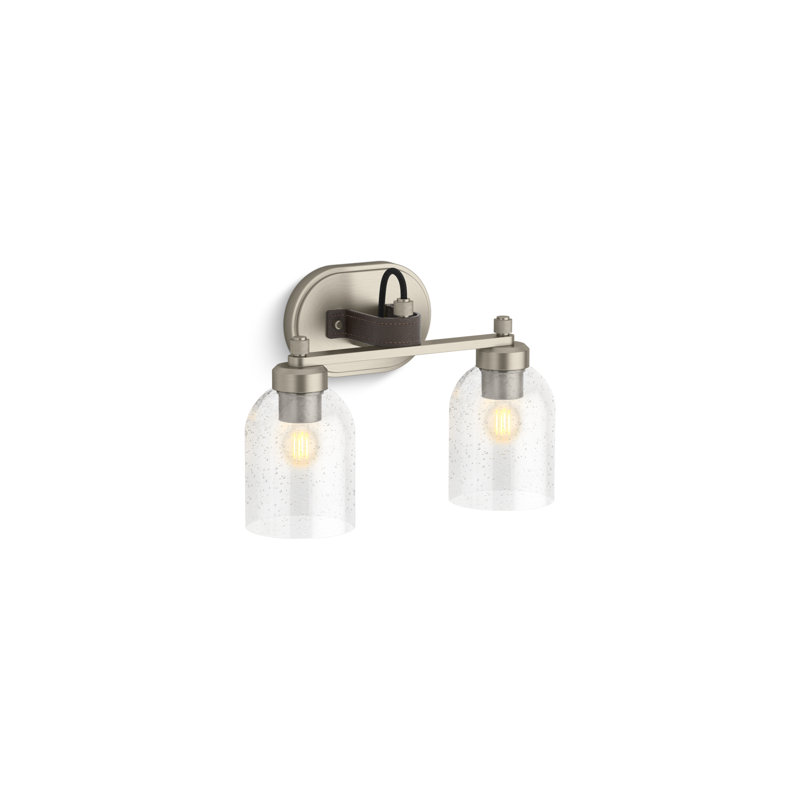 Tannage Two-Light Sconce, Brushed Nickel