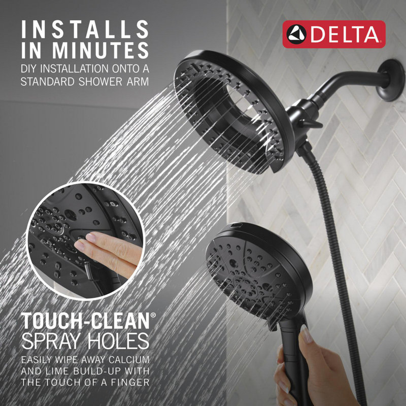 Matte Black Multi-Function Handheld Wall Mounted Shower Head