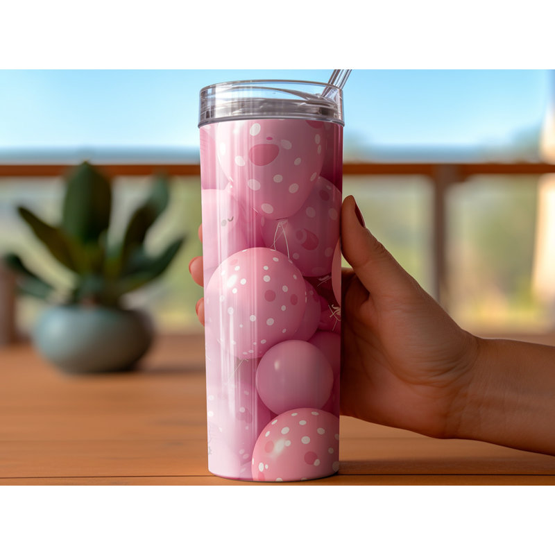 Choose Handmade Tumblers 591ml Vacuum Insulated Stainless Steel (18/8) Travel Tumbler with Straw