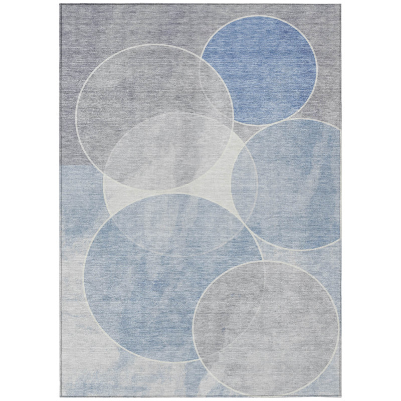 Tapis intérieur / extérieur lavable à la machine Pablo ACN2286, Rectangle 10 pi x 14 pi