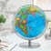 13 in Desktop Globe with Stainless Steel Stand, 720° Swivels in All Directions