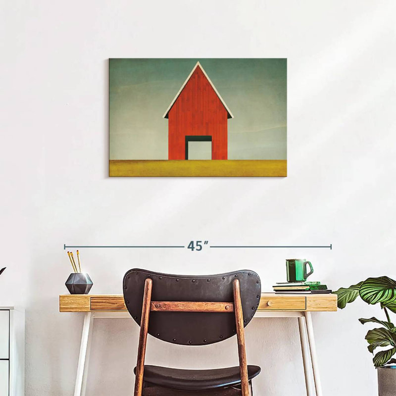 Lilie Rustic Red Barn Summer, 20" H x 30" W