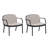 Outdoor PP Club Chair Frame With Cushion, Set Of 2-64283228-64283229