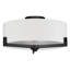 17.63" Wide 2-Light Semi Flush Mount With Glass Shade In Blackened Bronze/Brushed Brass-1635871674