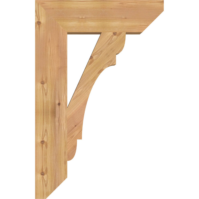 Support en bois / corbeau, Cèdre rouge de l'Ouest (lisse), H 34 po x l 5,5 po x P 22 po