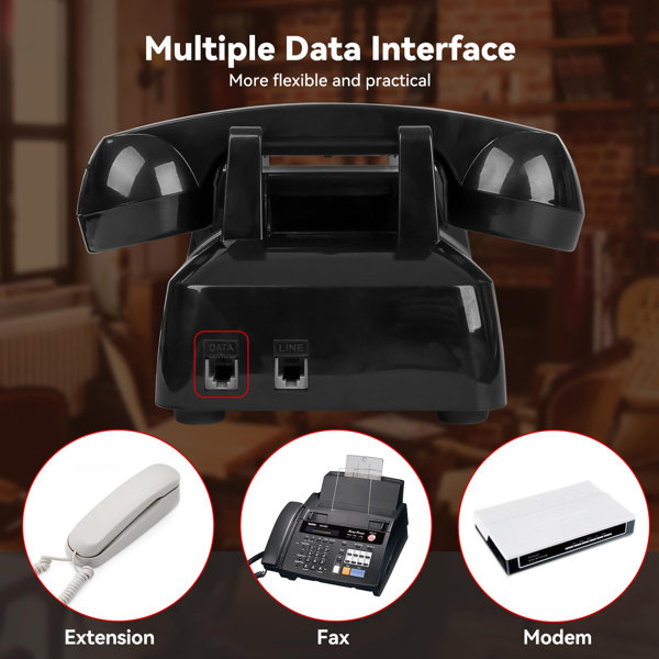 Classic Beige Retro Wall Phone – Vintage Corded Landline With Mechanical Ringer, No Batteries Needed