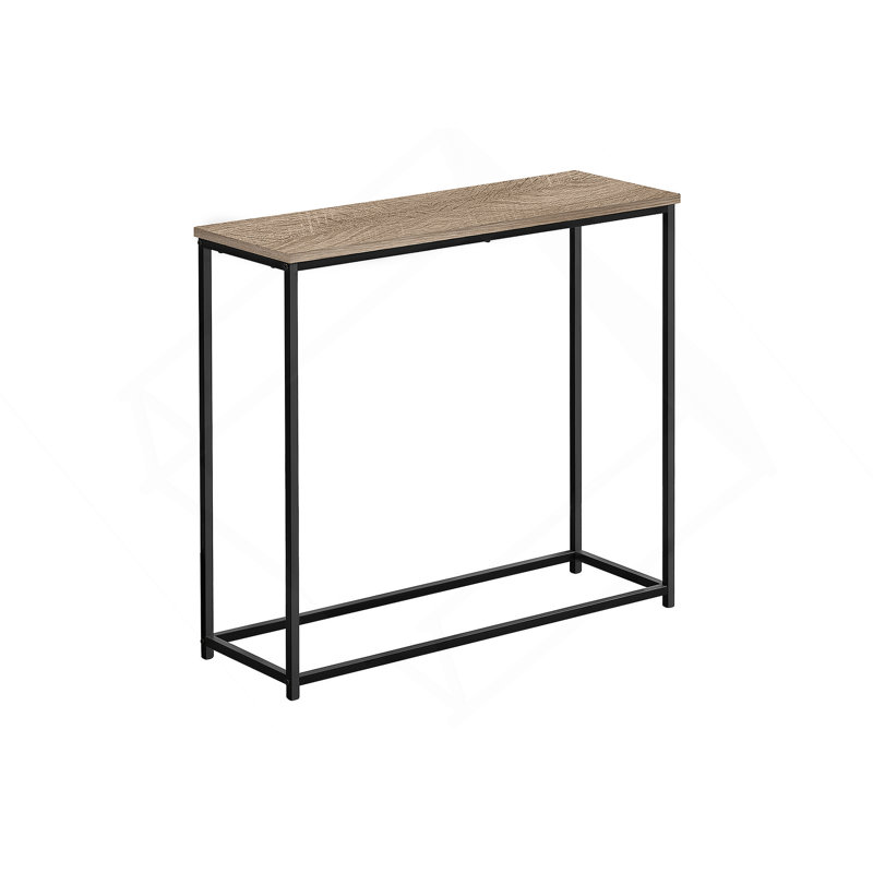 Accent Table, Console, Entryway, Narrow, Sofa, Black Laminate, Black Metal, Contemporary, Modern, Black
