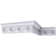 Échantillon - Moulure à couronne florale Endurathane, H 6 1/4 po x P 2 3/4 po x F 7 po x L 12 po (répétition 5 3/8 po)