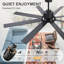 Ventilateur de plafond de 183 cm (72 po) avec éclairage DEL 3CCT à intensité variable et télécommande, moteur CC réversible à 6 vitesses