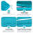22 x 22 In Patio Furniture Cushions set of 4, Fade Resistant Outdoor Seat Cushions with 4 pairs of Ties, Deep Seat Cushion for Seat Patio Chairs, Rattan Furniture, Wicker Seating, outdoor Adirondack Chair,Lake Blue-123270670-123270676