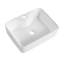 Lavabo vasque rectangulaire contemporain en céramique blanc brillant Roomfitter
