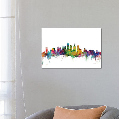 Philadelphia, Pennsylvania Skyline by Michael Tompsett - 1 Piece Wrapped Canvas Wall Art