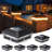 Matte Black Solar Powered Integrated LED Fence Post Cap Light Pack