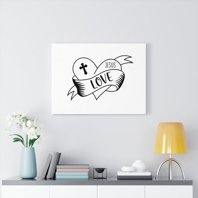 Cross, Love, Jesus - Wrapped Canvas Print