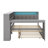 Modern Upholstered Headboard Bed Featuring Built-In Desk And LED Lighting-1722135801