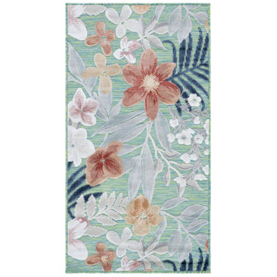 Shutesbury Machine Woven Floral Area Rug 