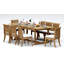 12 Seats 13 Pcs Grade-A Teak Wood Dining Set: 118" Double Extension Mas Rectangle Trestle Leg Table And 12 Giva Armless Chairs #11GV2500-1392464826-1549196000