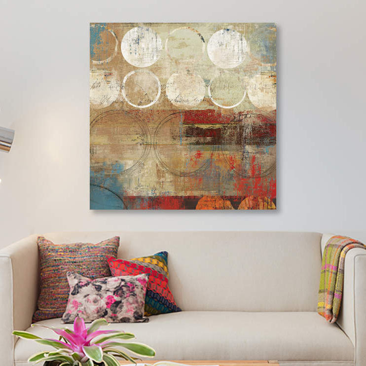 «Conseils I», impression sur toile, H 37 po x l 37 po x P 1,5 po, Pas de tapis, Toile tendue