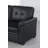 Ashwath Sleeper Sectional Sofa with Reversible Storage Chaise Black Vegan Leather 84 Inches-85110512