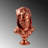 Hand-Painted Decorative Object, Copper Color, 11.8 x 19.3 x 8.7 inches | 100% Polyester Material | Unique Art Piece with Distinctive Color Variations | Perfect for Home Decor & Stylish Accents-1573570023