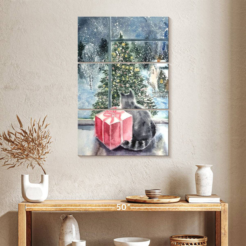 Lelend Christmas Tree Window, 38" H x 24" W