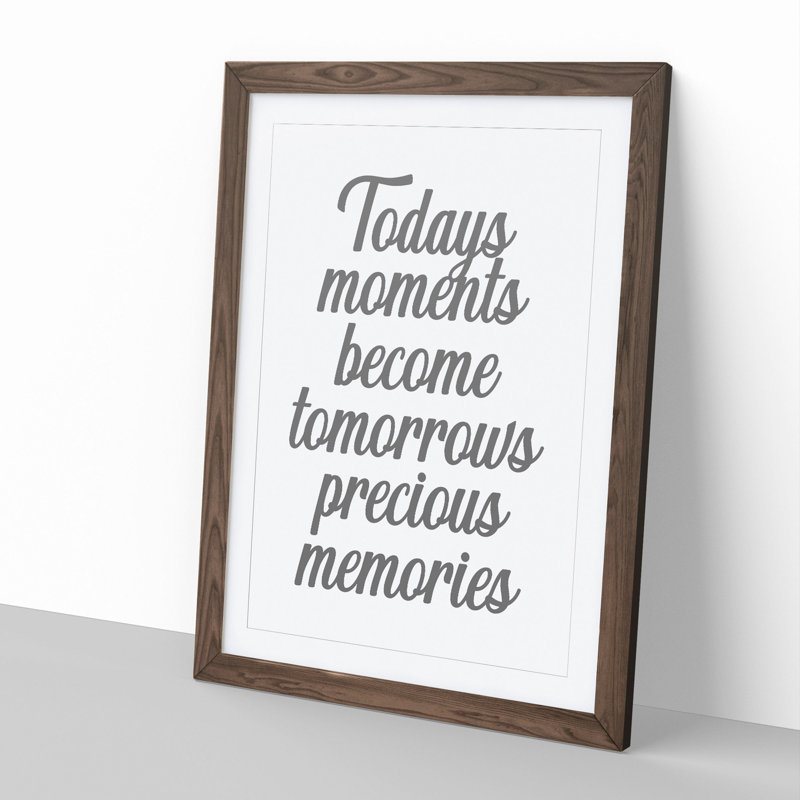 Precious Memories - Single Picture Frame Print on Wood, 36cm H x 27cm W x 2cm D, Walnut Framed