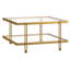 Table basse carrée en acier et verre 32 po Maelena-88418893