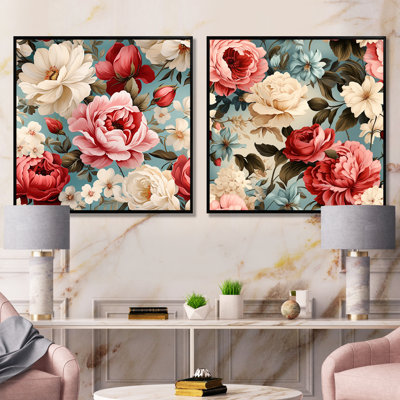 Matis - Ensemble de 2 décorations murales florales