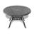 5-Piece Set Of Cast Aluminum Patio Furniture With Black Frame And Brown Seat Cushions-1457596320