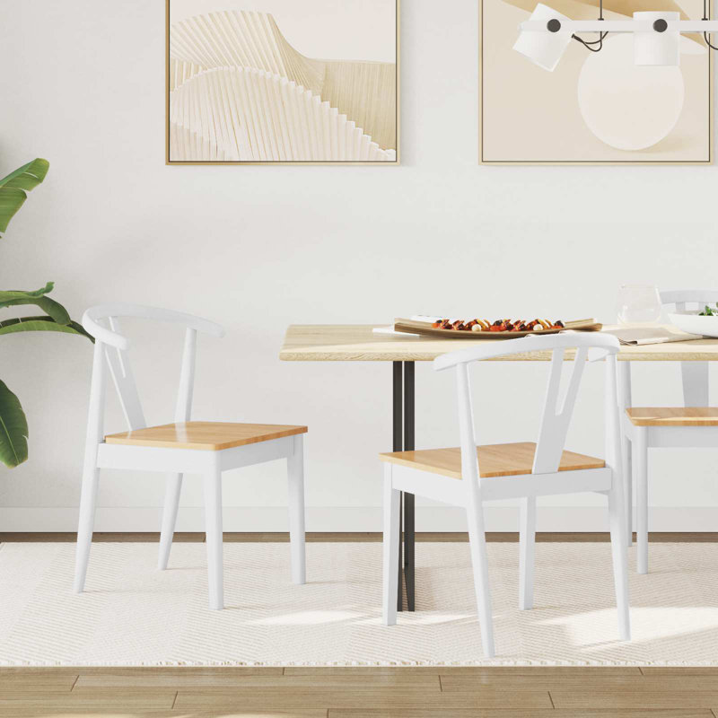 Tauhid Solid Wood Accent, White/Natural