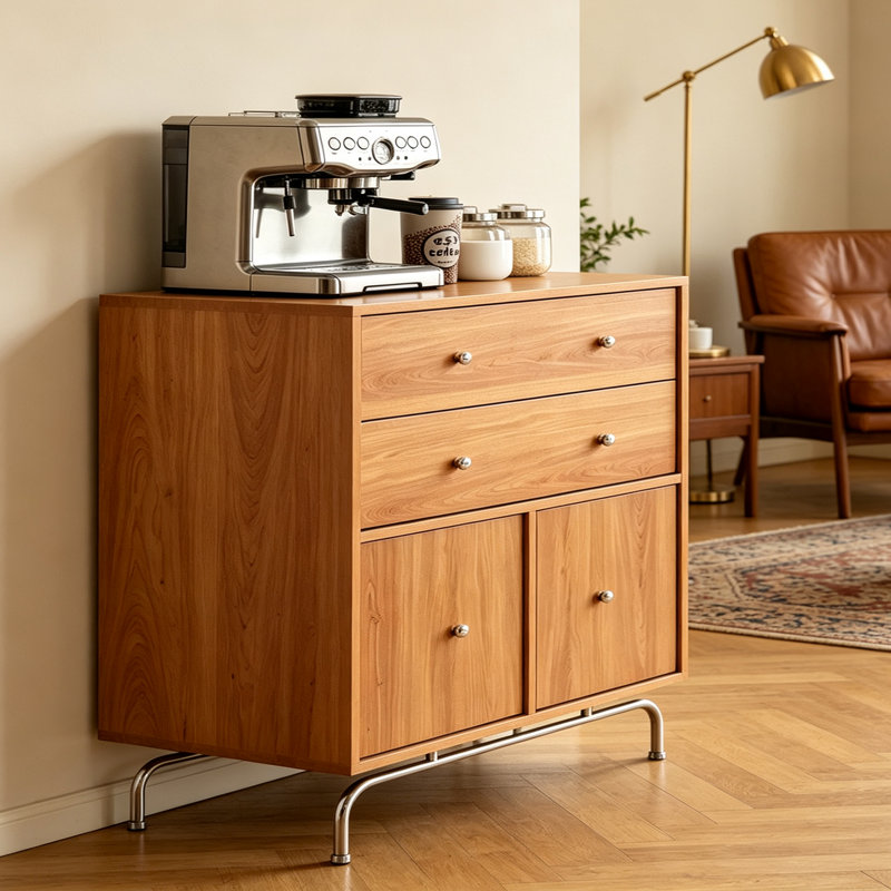 Commode d'appoint en acier inoxydable, H 38,19 po x l 39,37 po x P 15,75 po