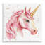 Plaque murale licorne rose avec éclaboussures de peinture, design Creative Studio