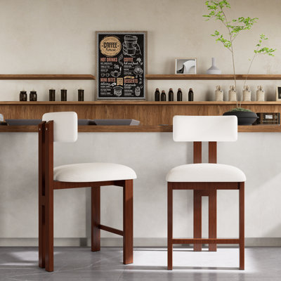Tabouret de comptoir rond avec dossier bas de 26,5 po Canterbury