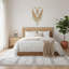 Décoration murale en macramé de coton tissé à la main avec pampille Boho