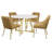 Imani Gold Round Marble Dining Table