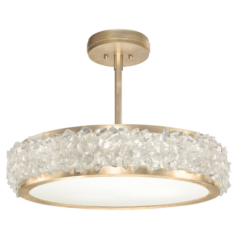 Plafonnier semi-encastré 23 po Arctique Halo, Or