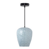 7.8"W Cindy Glam Blue And White Globe Shade Pendant Light - Latitude Run®