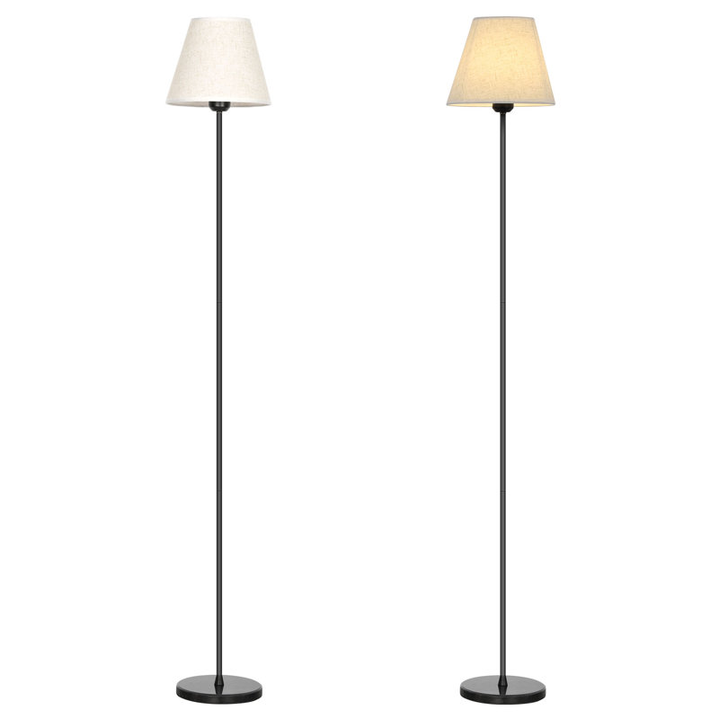 55.3'' Black Traditional Floor Lamp