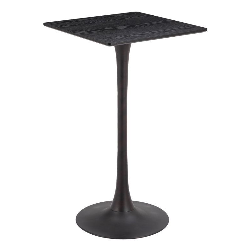 Table de salle à manger à hauteur de bar 23,8 po Valleta, Noir, noir, noir, noir, Noir, noir, noir, noir