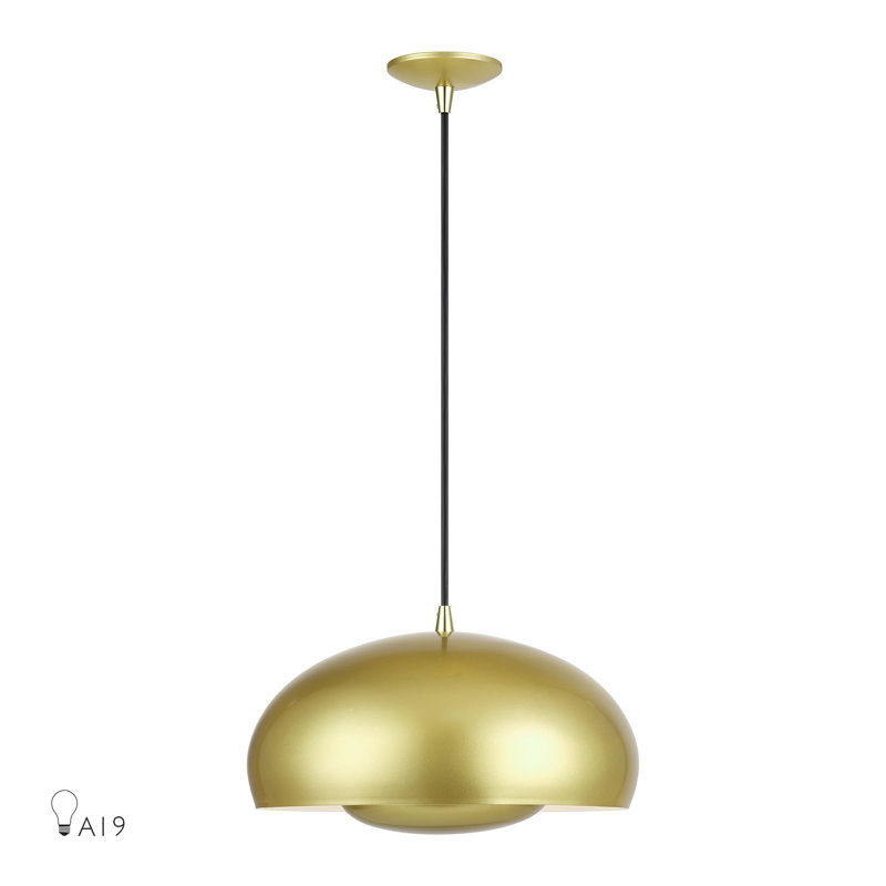 Luminaire suspendu or doux 3 lumières Aaranyan, Doré, Doré