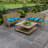 44" x 18" Contoured Outdoor Wicker Bench Cushion-1295923561