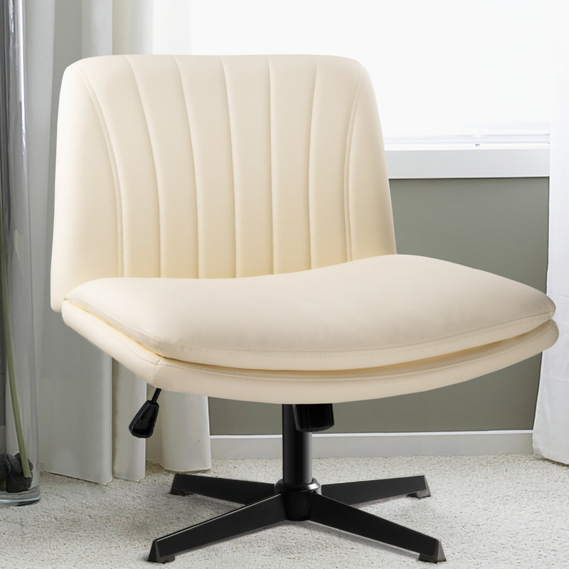 Fauteuil de bureau Kiawna Criss, Beige