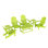 Laguna 7-Piece Foldable Outdoor Adirondack Chair with Table