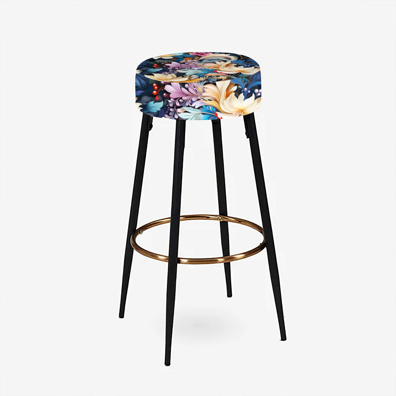Enchanted Paisley Gard Marble Pattern - Marble Bar Stools Set Of 2
