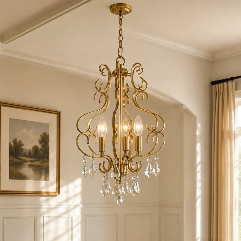 Lustre en cristal Glam 3 lumières Fieldhouse